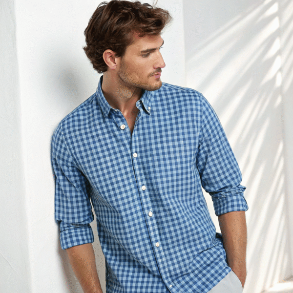 Blue Checkered Casual Shirt